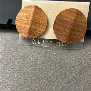 Round Wooden Earrings